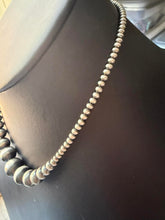 Load image into Gallery viewer, Sterling silver graduated 4mm to 16 mm bead necklace