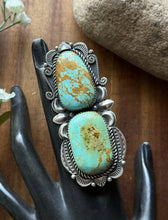 Load image into Gallery viewer, Native American Sterling Silver Turquoise Adjustable Ring M