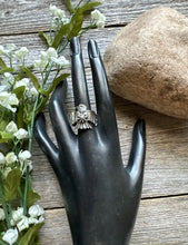 Load image into Gallery viewer, Sunshine Reeves 925 Sterling Silver Thunderbird Stamped Ring. Navajo. Size 6.5