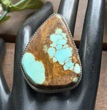 Load image into Gallery viewer, Navajo Native Sterling Silver Number 8 Turquoise Adjustable Ring Leslie Nez Gift