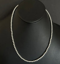 Load image into Gallery viewer, Sterling Silver 5mm 21 Inch Shiny Pearls Bead Necklace