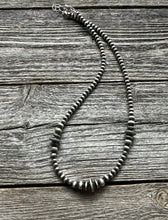Load image into Gallery viewer, Sterling Silver Saucer Round Pearls Bead Necklace. 16 Inch