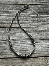 Load image into Gallery viewer, Sterling Silver Saucer Round Pearls Bead Necklace. 16 Inch