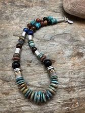 Load image into Gallery viewer, Tommy &amp; Rosita Singer T R Sterling Silver Turquoise Bead Necklace 20”