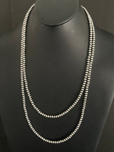 Sterling Silver  5 mm bead Necklace.