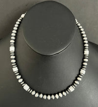 Load image into Gallery viewer, Sterling Silver White Bead W Pearls Necklace. 18 inch