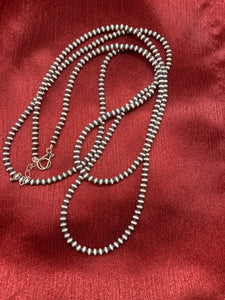 Sterling Silver  5 mm bead Necklace.