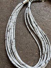 Load image into Gallery viewer, Sterling Silver Multi Strand White Howlite Bead W Pearls Necklace. 24 inch