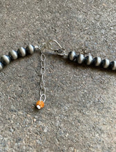 Load image into Gallery viewer, Sterling Silver Multi Strand Spiny Oyster Blue Turquoise Bead Necklace. 32 inch