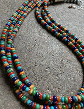 Load image into Gallery viewer, Sterling Silver Multi Strand Multi Stone Bead Necklace. 24 inch