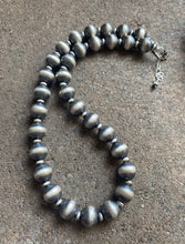 Load image into Gallery viewer, Sterling Silver 12mm 18 Inch Navajo Pearls Bead Necklace.