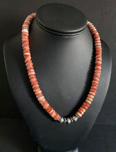 Load image into Gallery viewer, Sterling Silver Spiny Oyster Bead Necklace. 18.5 inch