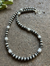 Load image into Gallery viewer, Sterling Silver White Bead W Pearls Necklace. 18 inch
