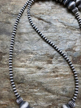 Load image into Gallery viewer, Long Sterling Silver Navajo Pearls Bead Necklace 34 Inch.