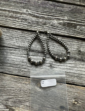 Load image into Gallery viewer, Sterling Silver Pearls Bead Hoop Earrings. 3 Inch
