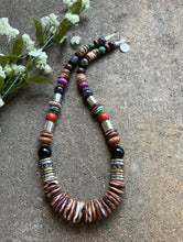 Load image into Gallery viewer, Tommy &amp; Rosita Singer T R Sterling Silver Purple Spiny Oyster Bead Necklace 20”