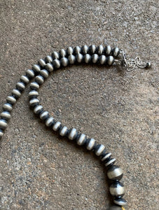 Sterling Silver Bumblebee Jasper W Pearls Bead Necklace. 18 inch