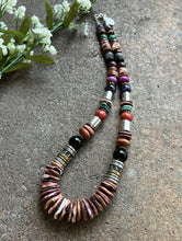 Load image into Gallery viewer, Tommy &amp; Rosita Singer T R Sterling Silver Purple Spiny Oyster Bead Necklace 20”