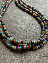 Load image into Gallery viewer, Sterling Silver Multi Strand Multi Stone Bead Necklace. 24 inch