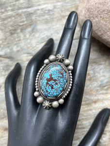 Elgin Tom Sterling Silver Egyptian Turquoise Ring. Size 8.5. Navajo