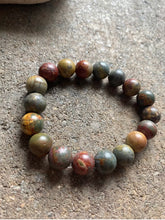 Load image into Gallery viewer, Round Red Creek Jasper Stretchy Bead Bracelet. Free size