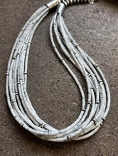 Load image into Gallery viewer, Sterling Silver Multi Strand White Howlite Bead W Pearls Necklace. 24 inch