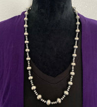 Load image into Gallery viewer, Sterling Silver 10mm Pearls Bead Necklace. 20 inch