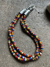 Load image into Gallery viewer, Sterling Silver Multi Strand Multi Stone Bead Necklace. 18 inch