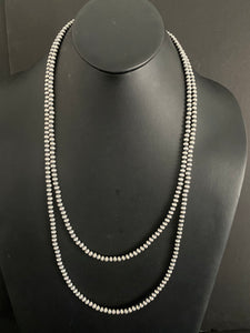 Sterling Silver  5 mm bead Necklace.