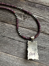 Load image into Gallery viewer, Navajo Sterling silver purple spiny oyster necklace pendant
