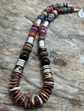 Load image into Gallery viewer, Tommy &amp; Rosita Singer T R Sterling Silver Purple Spiny Oyster Bead Necklace 19”