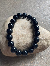Load image into Gallery viewer, Round Black Onyx Stretchy Bead Bracelet. Free size