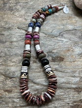Load image into Gallery viewer, Tommy &amp; Rosita Singer T R Sterling Silver Purple Spiny Oyster Bead Necklace 19”
