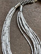 Load image into Gallery viewer, Sterling Silver Multi Strand White Howlite Bead W Pearls Necklace. 24 inch