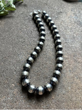 Load image into Gallery viewer, 16mm Sterling Silver Pearls Bead Necklace. 18 Inch