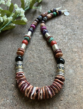 Load image into Gallery viewer, Tommy &amp; Rosita Singer T R Sterling Silver Purple Spiny Oyster Bead Necklace 20”