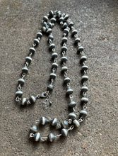 Load image into Gallery viewer, 10mm 40 inch Sterling Silver Pearls Rosary Bead Necklace.