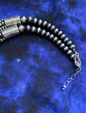 Load image into Gallery viewer, Sterling Silver Multi Strand 4mm 30 Inch Navajo Pearls Bead Necklace