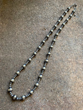 Load image into Gallery viewer, Sterling Silver 10mm Pearls Bead Necklace. 20 inch