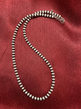 Load image into Gallery viewer, Sterling Silver  5 mm bead Necklace.