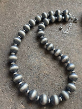 Load image into Gallery viewer, Sterling Silver 12mm 18 Inch Navajo Pearls Bead Necklace.