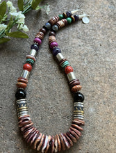 Load image into Gallery viewer, Tommy &amp; Rosita Singer T R Sterling Silver Purple Spiny Oyster Bead Necklace 20”