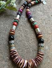 Load image into Gallery viewer, Tommy &amp; Rosita Singer T R Sterling Silver Purple Spiny Oyster Bead Necklace 20”