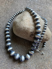 Load image into Gallery viewer, Sterling Silver Graduated Navajo Pearls Bead Necklace 30 Inch