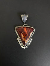 Load image into Gallery viewer, Native American Sterling Silver Orange Spiny Oyster Pendant. MM