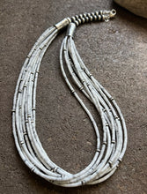 Load image into Gallery viewer, Sterling Silver Multi Strand White Howlite Bead W Pearls Necklace. 24 inch