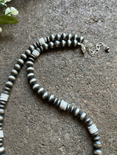 Load image into Gallery viewer, Sterling Silver White Bead W Pearls Necklace. 18 inch