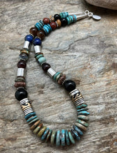 Load image into Gallery viewer, Tommy &amp; Rosita Singer T R Sterling Silver Turquoise Bead Necklace 20”