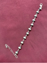 Load image into Gallery viewer, 8mm Rosary Navajo Pearls Sterling Silver Bead Bracelet. 7 Inch