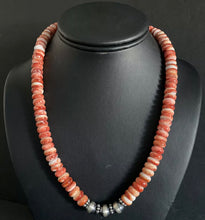 Load image into Gallery viewer, Sterling Silver Spiny Oyster Bead Necklace. 18.5 inch